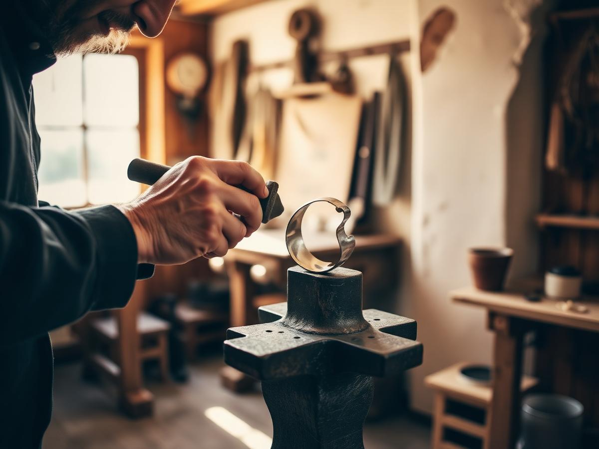 Artisan at the jewelry bench